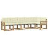 vidaXL Conjunto de Sof&aacute;s para Exterior 6 unid. 6 lugar Branco e Creme