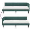 vidaXL Estrutura de Cama de Canto com Colch&atilde;o 2 pcs Verde Veludo