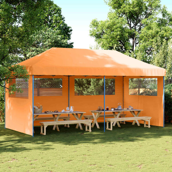 vidaXL Tenda de Festa Laranja 292 x 580 x 315 cm Tecido Oxford