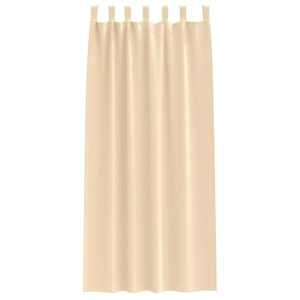 vidaXL Cortinas Blackout com Argolas 2 pcs Creme 225 x 140 cm