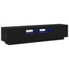 vidaXL Conjunto de m&oacute;vel de TV 2 unid. Preto Derivados de Madeira