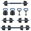 vidaXL Conjunto de Halteres Barras e Kettlebell 4 em 1 20 kg