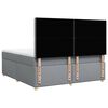vidaXL Cama com molas/colch&atilde;o 180x200 cm tecido cinzento-claro