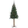 vidaXL &Aacute;rvore de Natal Slim com 300 LEDs com suporte Verde 180 cm