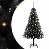 vidaXL &Aacute;rvore de Natal Preto 150 cm PVC