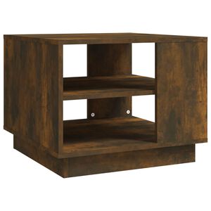 vidaXL Mesa de centro 55x55x43 cm derivados de madeira carvalho fumado