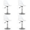 vidaXL Cadeiras de jantar girat&oacute;rias 4 pcs PP branco