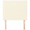 vidaXL Cabeceira Creme 80x5x118/128 cm Couro Sint&eacute;tico
