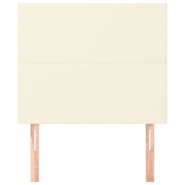 vidaXL Cabeceira Creme 80x5x118/128 cm Couro Sint&eacute;tico