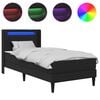 vidaXL Estrutura de cama com colch&atilde;o 90 x 190 cm Preto