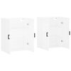 vidaXL Arm&aacute;rios de parede 2 pcs 69,5x34x90 cm branco
