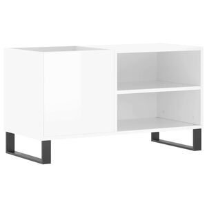 vidaXL Arm&aacute;rio p/ discos 85x38x48 cm deriv. madeira branco brilhante