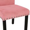 vidaXL Cadeiras de jantar 2 pcs veludo rosa