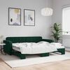 vidaXL Sof&aacute;-cama com gavet&atilde;o 90x200 cm veludo verde-escuro