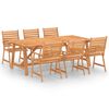 vidaXL 7 pcs conjunto de jantar para jardim madeira de ac&aacute;cia maci&ccedil;a