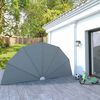 vidaXL Toldo lateral dobr&aacute;vel para terra&ccedil;o 200 cm cinzento