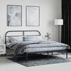 vidaXL Estrutura de cama com cabeceira 160x200 cm metal preto