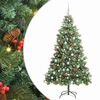 vidaXL &Aacute;rvore de Natal Artificial 300 LED Branco quente PVC e Metal