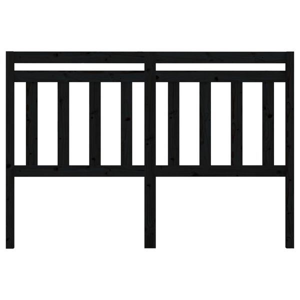vidaXL Cabeceira de cama 156x4x100 cm pinho maci&ccedil;o preto