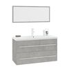 vidaXL 3 pcs conj. m&oacute;veis casa de banho cinzento cimento