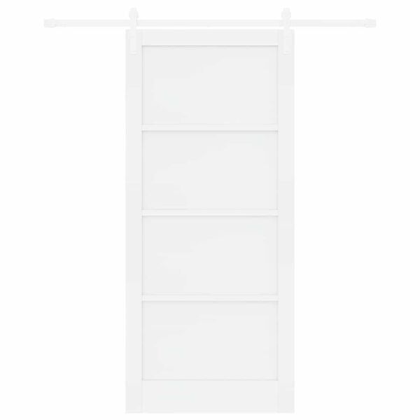 vidaXL Porta Deslizante Branco 93 x 211 cm Madeira de Pinheiro S&oacute;lida
