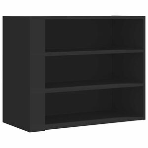 vidaXL Arm&aacute;rio de parede 75x35x60 cm derivados de madeira preto
