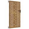 vidaXL Port&atilde;o de jardim 85x175 cm a&ccedil;o corten design quadrados