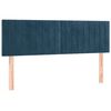 vidaXL Cama com molas/colch&atilde;o 140x190 cm veludo azul-escuro