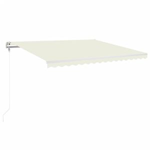 vidaXL Toldo retr&aacute;til autom&aacute;tico 400x350 cm creme