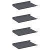 vidaXL Prateleira Flutuante 4 pcs Antracite 30 x 18 x 2,5 cm A&ccedil;o