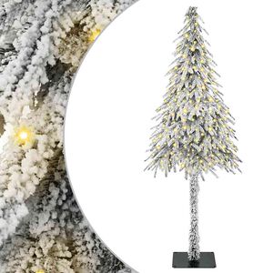 vidaXL &Aacute;rvore de Natal com 300 LEDs com suporte Branco 210 cm PE e A&ccedil;o