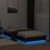 vidaXL Estrutura de cama com luzes LED 100x200 cm preto