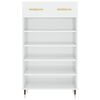 vidaXL Sapateira 60x35x105 cm derivados de madeira branco brilhante