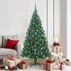 vidaXL &Aacute;rvore de Natal Artificial Verde 180 cm PVC, A&ccedil;o e Pl&aacute;stico