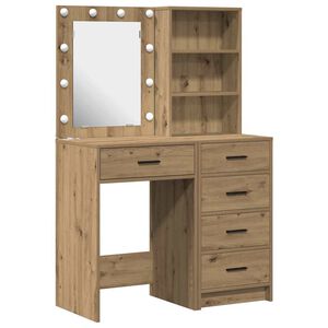 vidaXL Mesa de vestir 2 unid. Castanho 50 x 41 x 135 cm