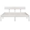 vidaXL Estrutura de cama 140x200 cm pinho maciço branco