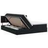 vidaXL Cama com Armazenamento com cabeceira 2 unid. Preto