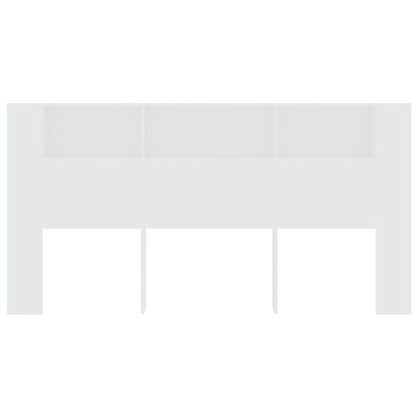 vidaXL Arm&aacute;rio de cabeceira 200x18,5x104,5 cm branco