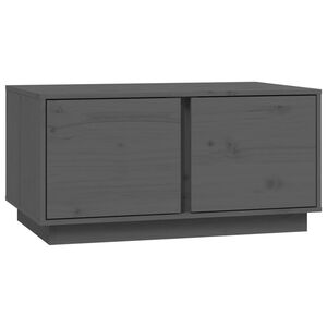 vidaXL Mesa de centro 80x50x40 cm madeira de pinho maci&ccedil;a cinza