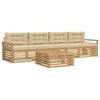 vidaXL Conjunto de Sof&aacute;s para Exterior 5 unid. Branco e Bege