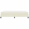 vidaXL Estrutura da Cama com colchão Creme 140 x 190 cm tecido
