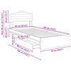 vidaXL Cama com Armazenamento com gaveta Carvalho Marrom 90 x 190 cm