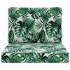 vidaXL Almofada para Sof&aacute; Externo 2 pcs Padr&atilde;o de Folhas Poli&eacute;ster