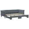 vidaXL Sof&aacute;-cama com gavet&atilde;o 90x200 cm veludo cinzento-escuro