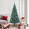 vidaXL &Aacute;rvore de Natal Artificial Pr&eacute;-iluminada Verde 180 cm PVC