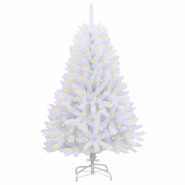 vidaXL &Aacute;rvore de Natal Artificial Branco 120 cm PVC e Metal