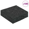 vidaXL Tapete de P&aacute;tio em Granulado de Borracha Preto 9 x 9 x 2 cm