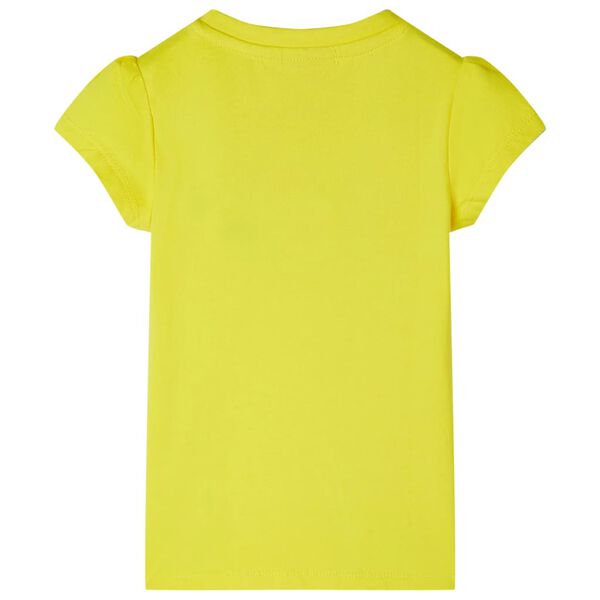 T-shirt de manga curta para crian&ccedil;a amarelo-brilhante 140