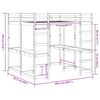 vidaXL Cama alta c/ secretária e escada 160x200 cm pinho maciço branco