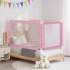 vidaXL Barra de seguran&ccedil;a p/ cama infantil tecido 140x25 cm rosa